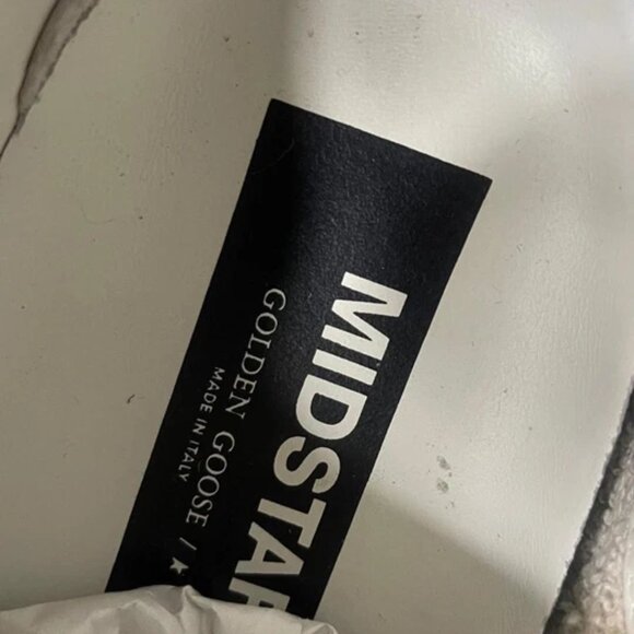 Golden Goose Mid Star White Blue Leather Sneaker Men's 41 EU/8 US Made In Italy - Picture 8 of 13